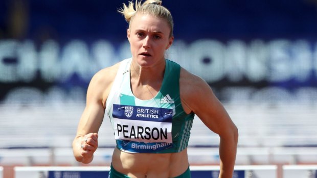 Cruel blow: Australia's Sally Pearson is out of the Olympics after suffering a hamstring injury.