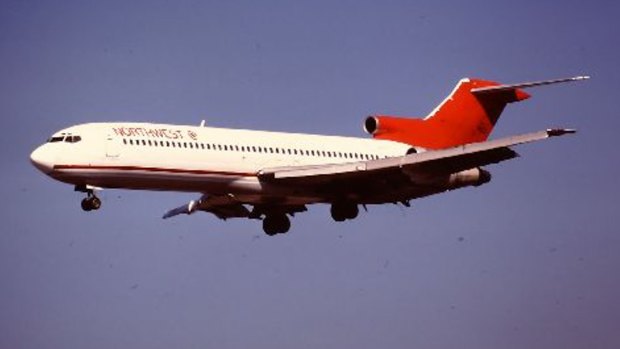 Cooper leapt from a Northwest Boeing 727 similar to this.