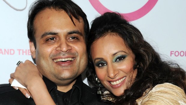 Pankaj Oswal and his wife, Radhika Oswal.