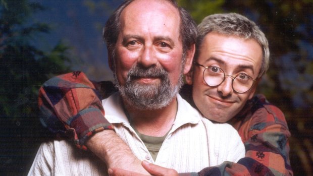 Andrew Denton with his father Kit, who died slowly and painfully in 1997.