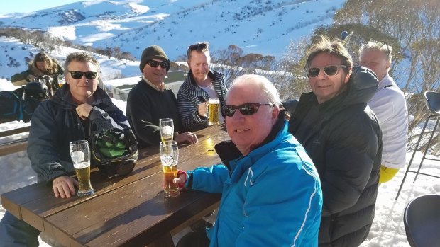The Old Farts discuss philosophy and other matters at a pub in the Snowy Mountains village of Guthega.  