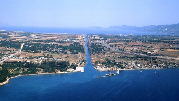 Corinth canal, Greece Harbour.