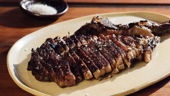 Dry-aged rib-eye at Firedoor in Sydney.