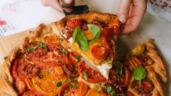 Toum and zaatar combine beautifully in this Middle Eastern-inspired galette.