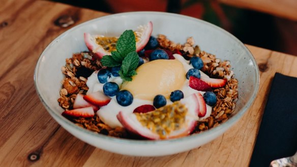 Bircher muesli at Press, Dubbo. 