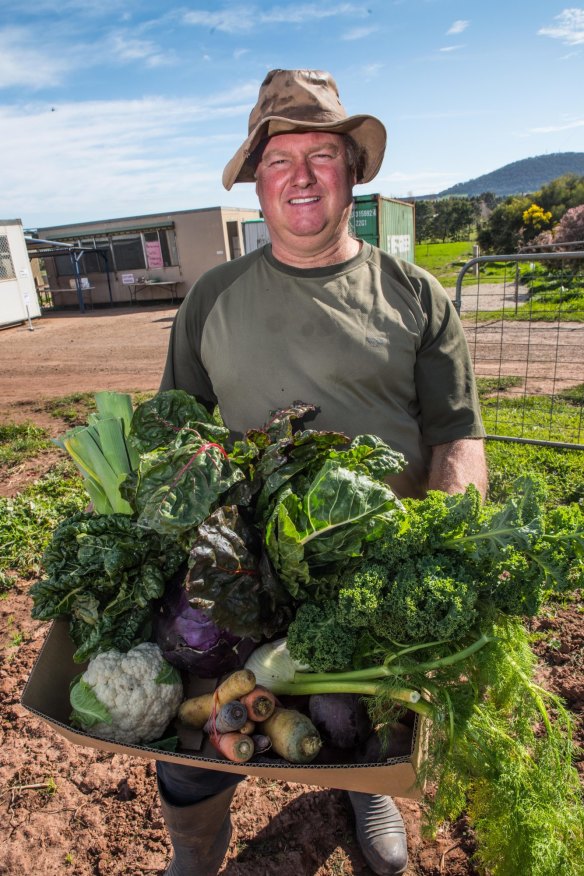David Tatman of Spring Creek Organics at his farmgate store near Ballarat.