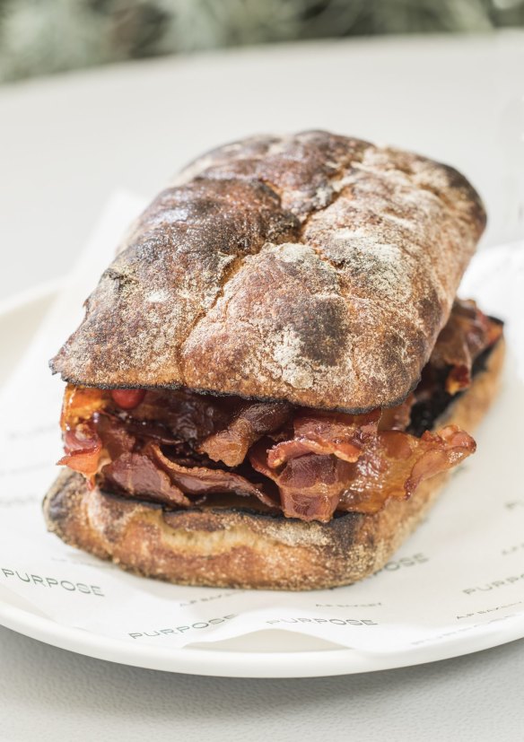 Crispy bacon sandwich.