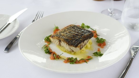 Michael Lambie's roast wild barramundi with sauce vierge, which originally appeared on the Stokehouse menu between 1994 and 1998.