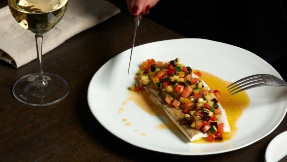 King George whiting and ratatouille.