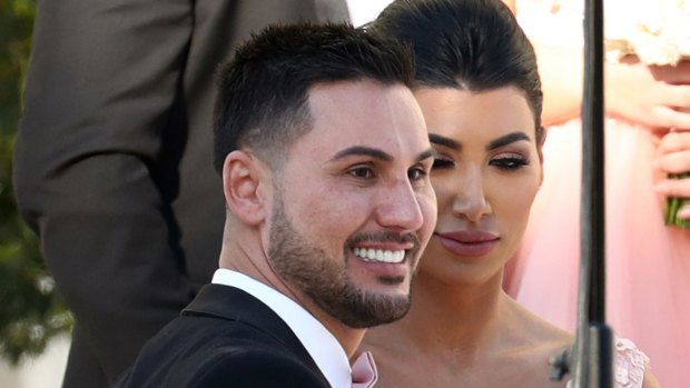 Salim Mehajer and Constance Siaflas at the wedding.