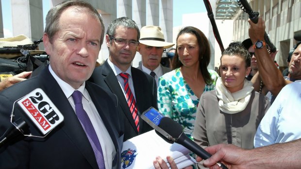 Tasmanian senator Jacqui Lambie (right) has accused Bill Shorten of deceiving her over her push for a new ferry service. 