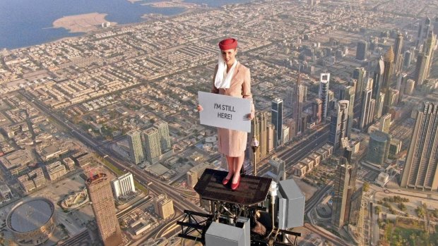 
EMIRATES
Stuntwoman Nicole Smith-Ludvik back on top of the world's tallest building for the latest Emirates advert.
