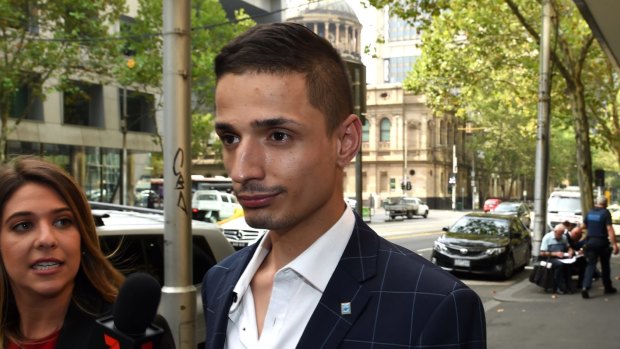 Angelo Gargasoulas outside court in March.