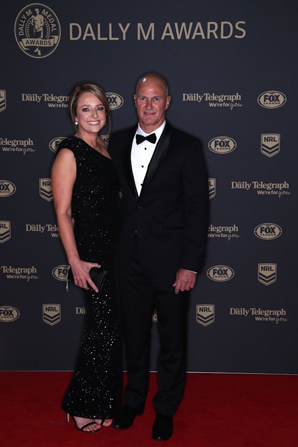 Eels coach Brad Arthur and his wife Michelle.