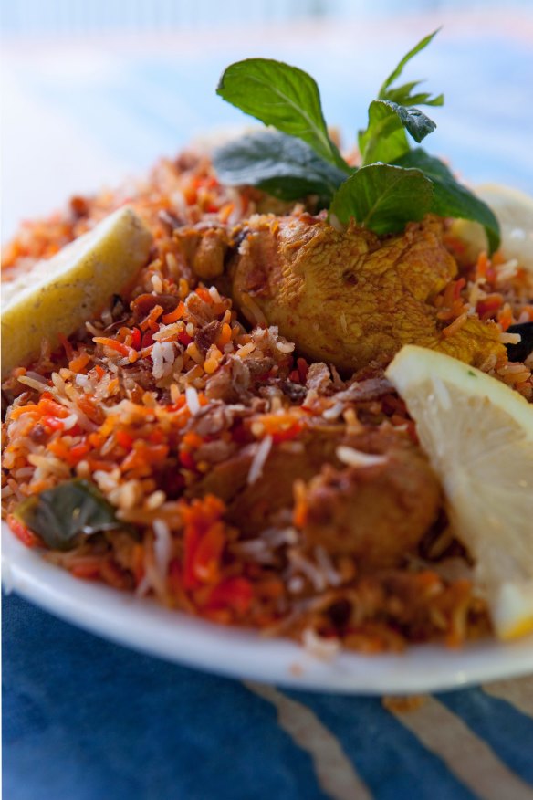 Chicken biryani from Faheem Fast Food in Enmore.