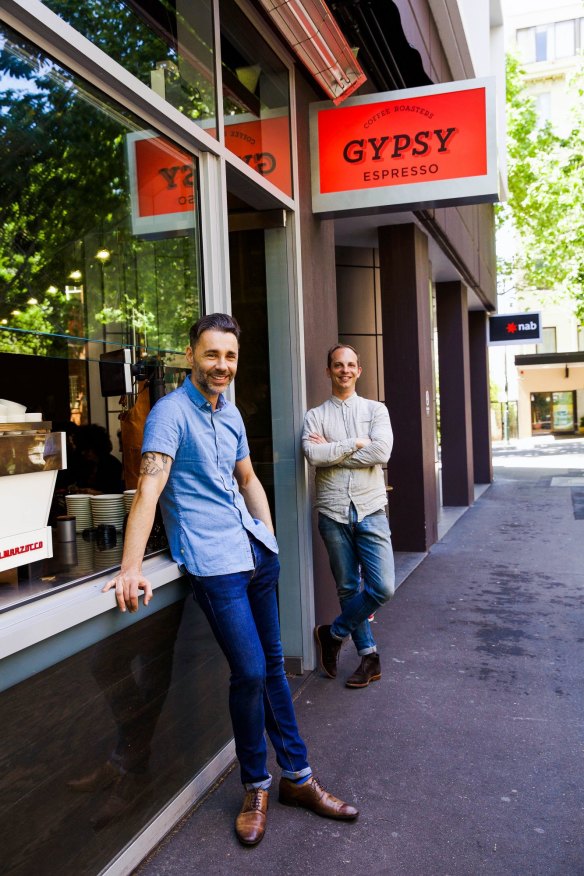 Will Smallbone and Marios Scucs of Gypsy espresso bar.