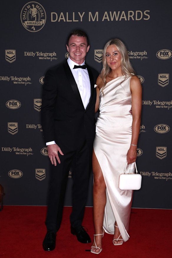 Dylan Edwards of the Panthers and his partner Nadine Haggart.