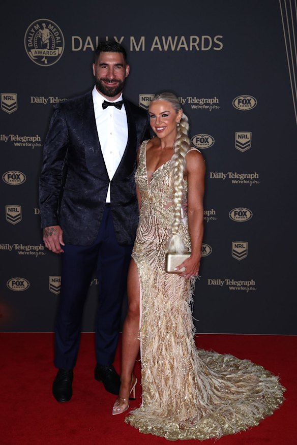 James Tamou of the Tigers and his partner Brittney McGlone.