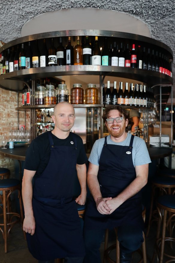 Chef Pasi Pentanen (left) with sommelier and wine importer Giorgio De Maria.