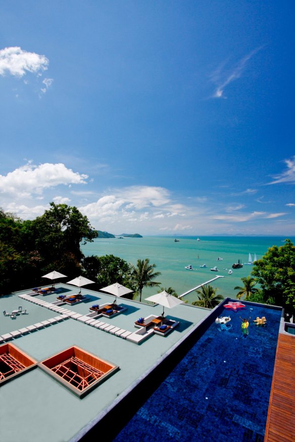 Take breakfast by the pool overlooking the ocean at Sri Panwa resort.
