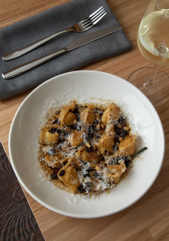 The rotating pasta menu could include ricotta and gorgonzola tortelli with sage burnt butter, balsamic and pine nuts. 