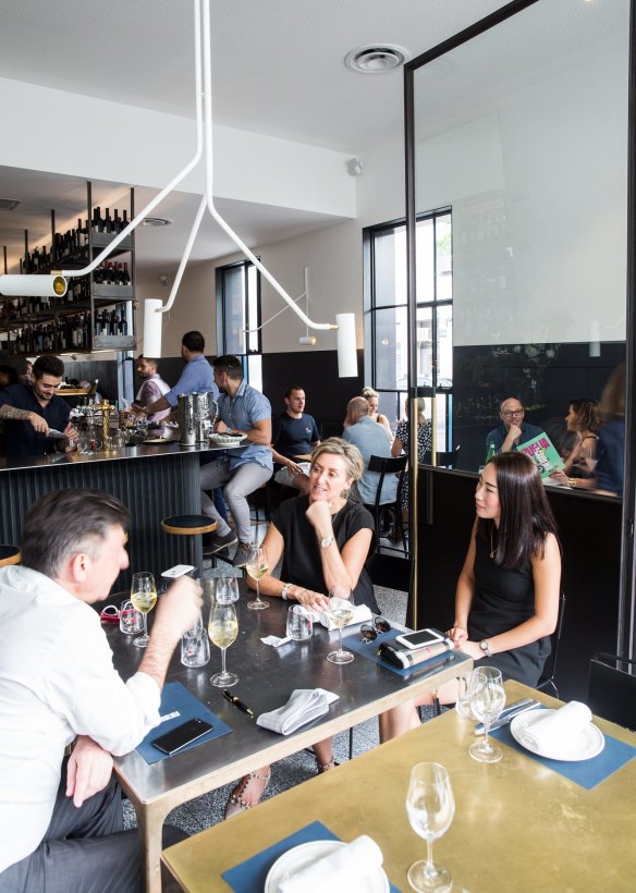 Shiny: Inside Bar Carolina in South Yarra.