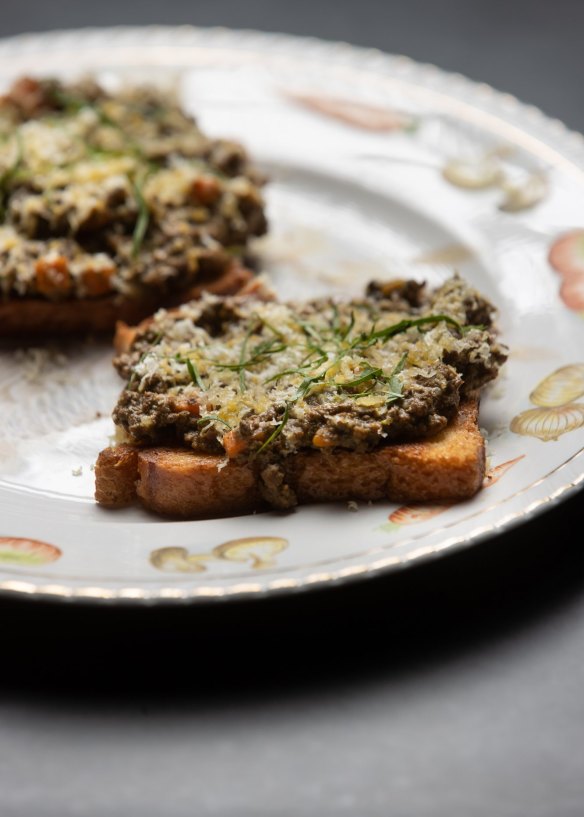 Savoury mince on toast.