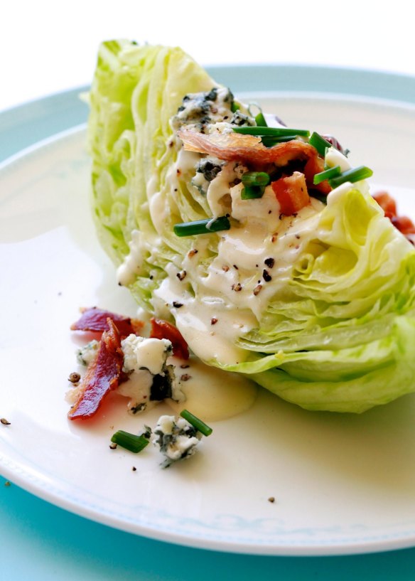 Try a Christmassy riff on an iceberg wedge salad.