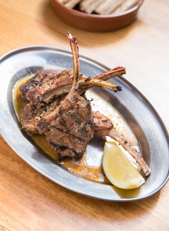 Marinated lamb cutlets.