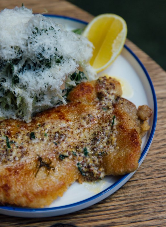 Milawa chicken schnitzel at Pope Joan, which is sticking around