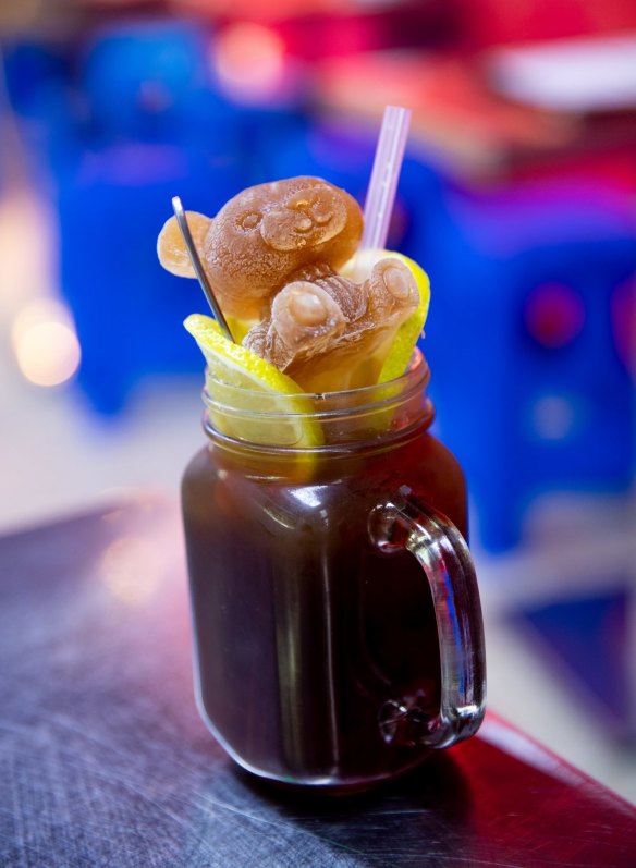 Hong Kong Street Food's iced bear tea.