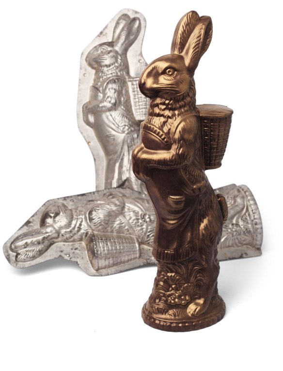 Ganache's gold-dusted Berlin Bunny, $74.99 is made using an antique German mould.