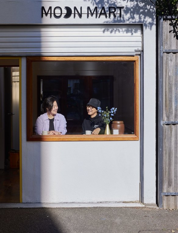 Chef Eun Hee An (left) and drinks guru Mei Onsamlee at the shopfront.