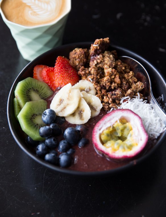 An acai smoothie bowl.