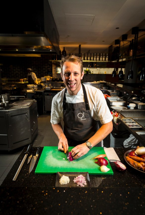 Follow chef Andy Harmer's steps on how to peel and chop an onion.