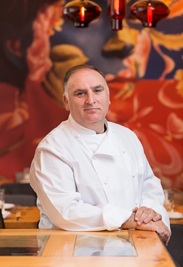 Chef Jose Andres at his restaurant, China Chilcano, in Washington, DC. Andres won the American Express Icon Award.