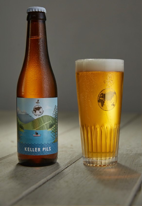 Keller Pils, an unfiltered, unpasteurised pale lager, from Lost and Grounded brewery.
