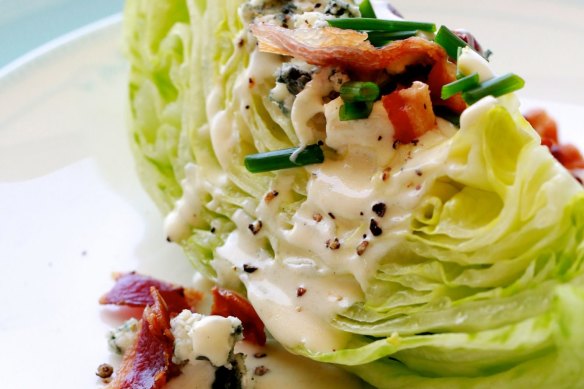Try a Christmassy riff on an iceberg wedge salad.