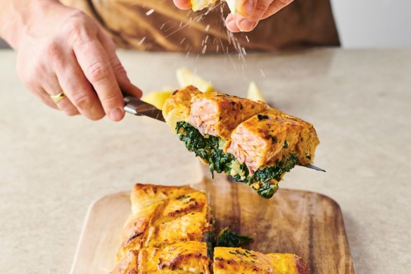 Easy salmon en croute.