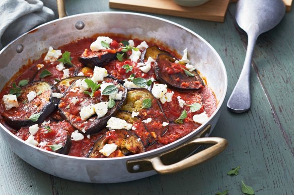 Saucy and so so good: Skordostoumbi (eggplant with garlic and tomato).