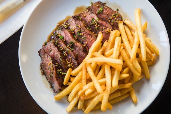 Good Food. Bar Clementine, in Pyrmont. Steak frites
30th May 2019. Photo: Edwina Pickles.