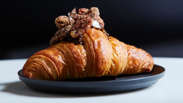 Weirdoughs' vegan pecan pie croissant.
 