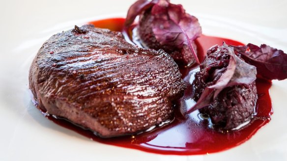 Flinders Island wallaby, cabbage and beetroot.
