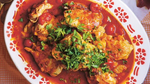 This simple chicken dish is rich and aromatic.