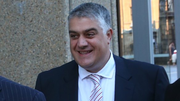 Nick Di Girolamo leaving court on Monday.