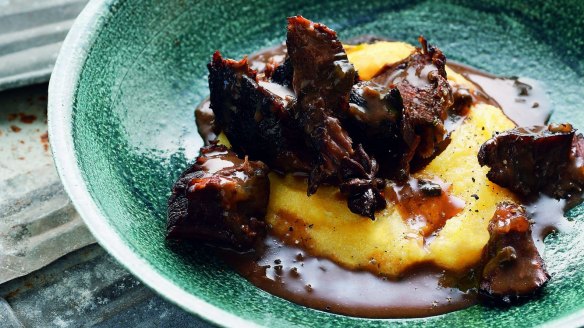 Tummy friendly: Braised beef cheeks with creamy polenta.