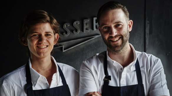 Chefs Sascha Rust and Ashley Davis at Messer, Fitzroy.