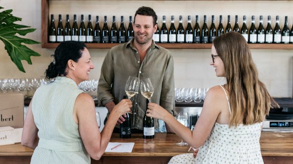 The tasting room at Gilbert Family Wines.