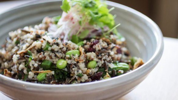 Quinoa egg bowl.