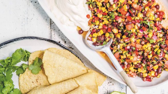 Black bean and corn salsa fresca.